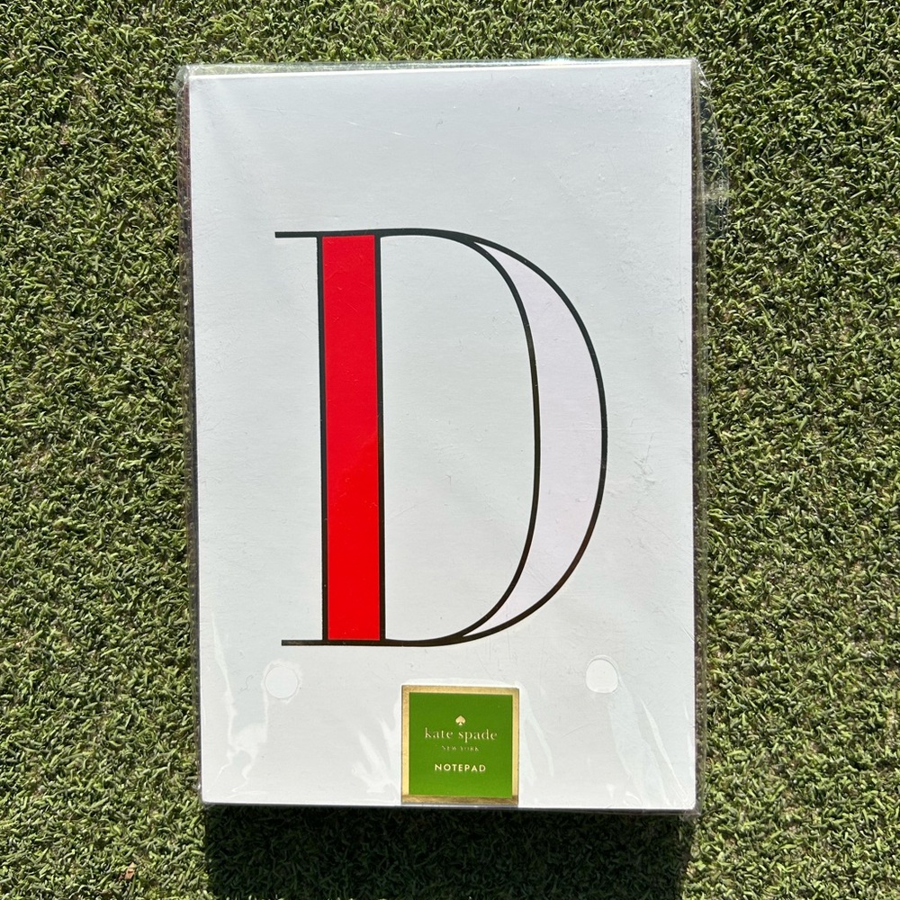 Kate Spade Initial D Notepad, NWT